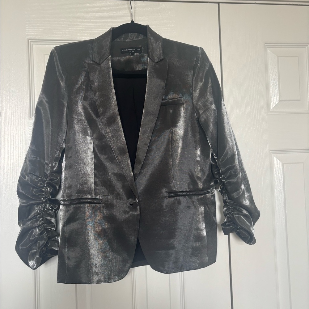 Generation Love Metallic Silver Blazer